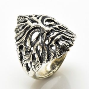 Green Man Ring .925 Sterling Silver Greenman made in USA